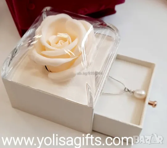 Оригинален подарък за жена - Перла на късмета със златен синджир, снимка 4 - Колиета, медальони, синджири - 49974800