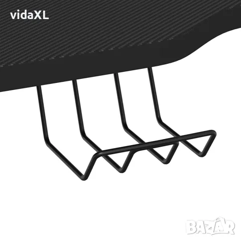 vidaXL Гейминг бюро с K-образни крака, черно, 90x60x75 см, снимка 8 - Бюра - 56146846