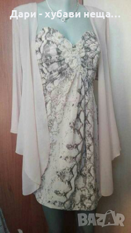 Красива рокля  на H&M с украса от камъни, мъниста и дантела🍀❤S,M(38)❤🍀арт.4083, снимка 6 - Рокли - 36180283