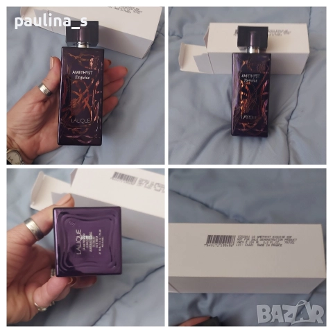 5 броя Lalique Дамски Amethyst, Amethyst exquise, Perles, Lalique Le Parfum, Satin / 100ml EDP , снимка 4 - Дамски парфюми - 35282571