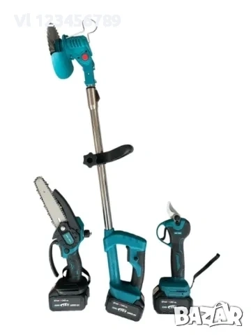 Акумулаторен Тример/ храсторез+Резачка 15 см.+лозарска ножица KraftRoyal. 36V/8Ah., снимка 3 - Градинска техника - 53843440