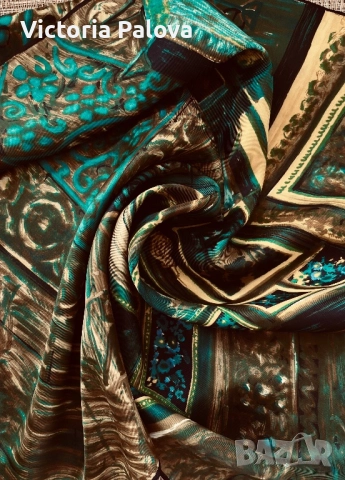 Винтидж шал- картина колекционерска находка, снимка 6 - Шалове - 51755973