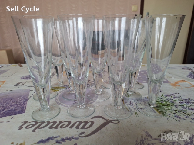 ✅ВИСОКИ СТЪКЛЕНИ ЧАШИ - БЕЛОСЛАВ❗