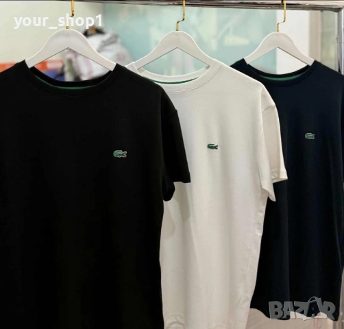 Lacoste дамска тениска с бродирано лого 