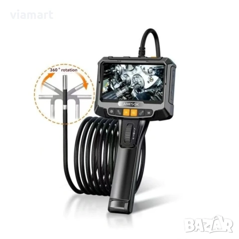 Ендоскопска камера INSKAMS 10, 5" IPS дисплей, 360° управление и 1080P
