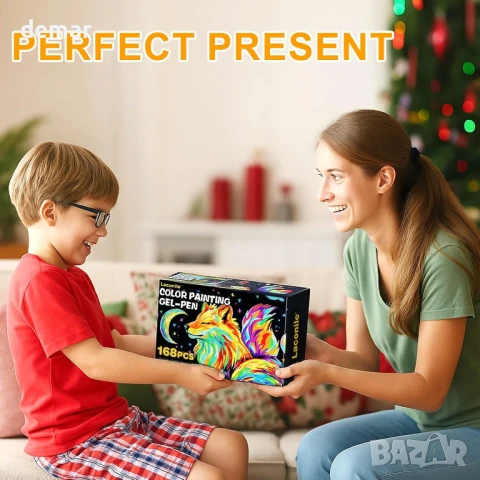 Комплект гел химикалки с брокат, 168 цвята (19 броя) – гел химикалки с фин връх 0,65 мм, снимка 8 - Ученически пособия, канцеларски материали - 50838404