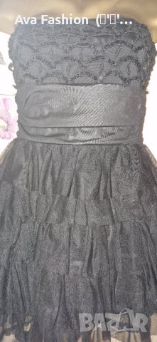 Изгодно!!! Разкошна черна рокля пачка с кожено яке ONLY 'Bandit',, снимка 6 - Рокли - 41469414