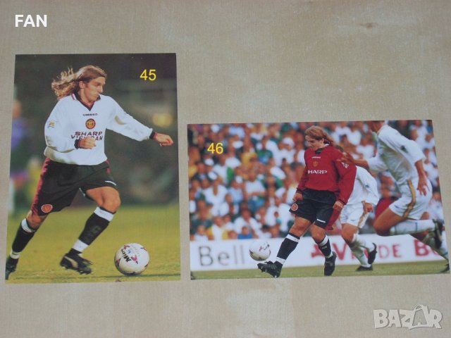 Оригинални картички на Райън Гигс, Петер Шмайхел, Рой Кийн, Пол Скоулс от Манчестър Юнайтед 1996/97, снимка 10 - Фен артикули - 24945018