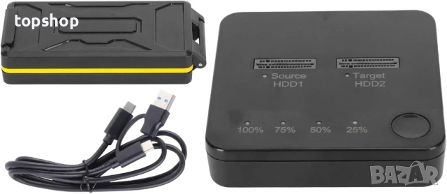 Дубликатор за M.2 SSD, 2 слота 1Gbps високоскоростно офлайн клониране на M.2 SATA SSD, Type-C - SATA, снимка 7 - Кабели и адаптери - 51598014