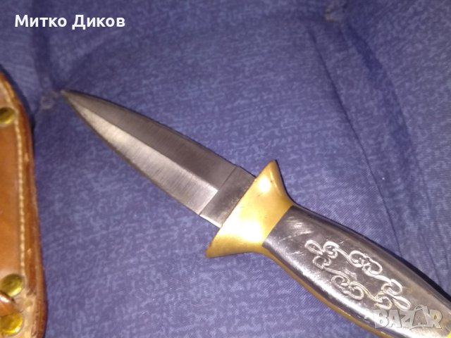 Кама 190х90мм маркова станлес тип Дж. Стейтън от Непобедимите-3 калъф естествена кожа с доп.преграда, снимка 12 - Ножове - 41536630