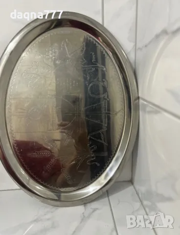 Античен свещен поднос 1920 г, снимка 3 - Антикварни и старинни предмети - 49389538