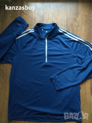adidas Golf Balance 3-Stripes Quarter- Zip - страхотна мъжка блуза КАТО НОВА УГОЛЕМЕНА, снимка 4 - Спортни дрехи, екипи - 40594647
