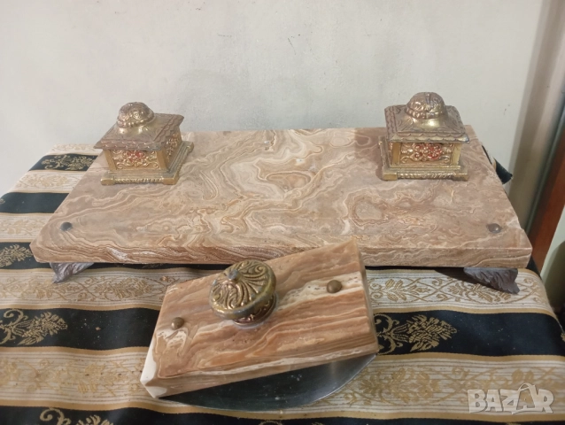 Винтидж мастилница с тампон-комплект