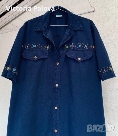 Скъпа рокля Италия деним BIANCA MARIA CASELLI, снимка 6 - Рокли - 41561847