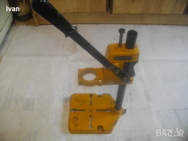 WOLFCRAFT НЕМСКА ОРИГИНАЛНА СТОЙКА ЗА БОРМАШИНА ОЛЕКОТЕНА АЛУМИНИЕВА РАБОТЕН ХОД 60мм ЗАХВАТ 40,3мм, снимка 3 - Бормашини - 49774747