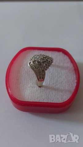 Златен пръстен с брилянти, снимка 4 - Пръстени - 53117717