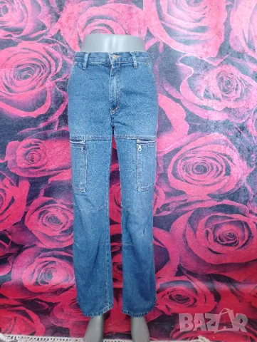 Chester Jeans Дамски дънки с ципове, джобове и широко прави крачоли С/М