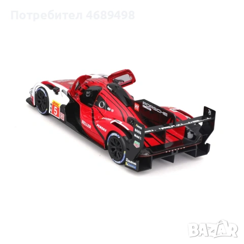 Bburago Race Porsche 963 – 1:24 DieCast състезателен модел – колекционерска реплика, снимка 5 - Колекции - 53178911
