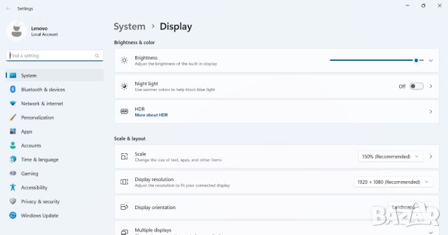 Мощен лаптоп Lenovo ThinkPad 13 Gen2 13.3"(Full HD 1920x1080) - i7-7500U/RAM 16GB/SSD NVMe256GB, снимка 11 - Лаптопи за работа - 41246347