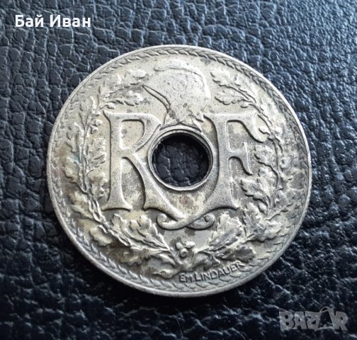 Стара монета 25 сантима 1938 г. Франция-красива !, снимка 9 - Нумизматика и бонистика - 42219984