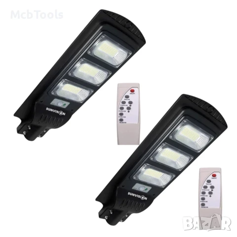 Мощна улична соларна лампа SUNVISION 1350w, снимка 4 - Соларни лампи - 50960912