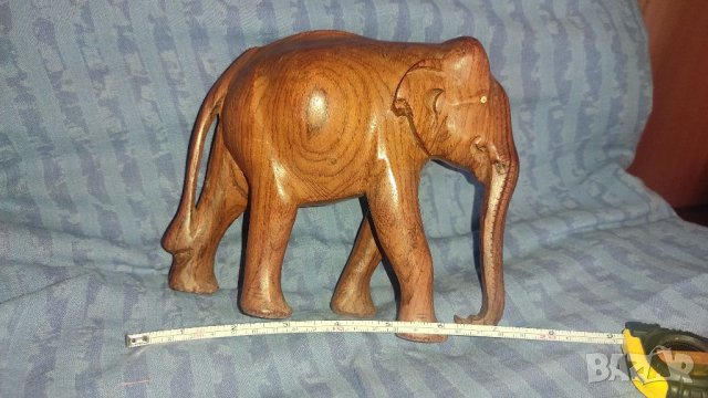 Дървено слонче за късмет, снимка 3 - Антикварни и старинни предмети - 41351604