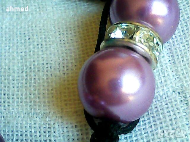 много красива гривна тип шамбала от  перли, снимка 2 - Гривни - 40880728