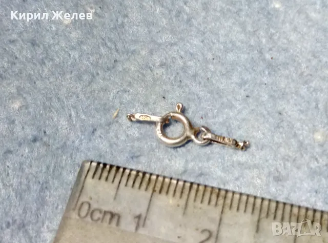 СТАРА СРЕБЪРНА ЗАКОПЧАЛКА За КОЛИЕ ВЕРИЖКА ГРИВНА СРЕБРО 925 ITALY КАРАБИНКА За СИНДЖИР 49876, снимка 5 - Други - 49125112