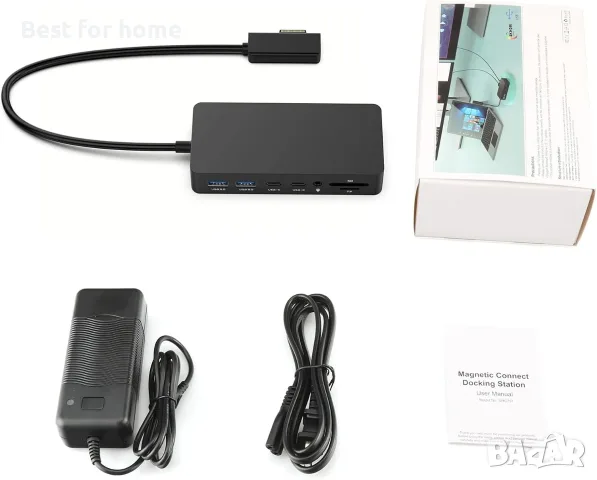 Microsoft Surface Dock - Троен дисплей (2 HDMI 4K + VGA), 12-в-1 докинг станция за Surface Pro, снимка 8 - Кабели и адаптери - 55887449