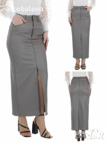 Дамска дълга пола от еко кожа, 4цвята , снимка 11 - Поли - 52506812