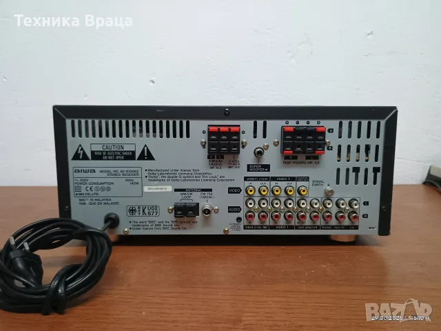 Ресивър AIWA AV-X100ES в Midi“ (компактен) размер. Изпращам видео. , снимка 12 - Ресийвъри, усилватели, смесителни пултове - 55872483