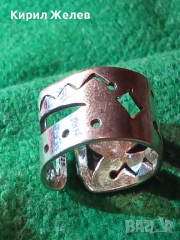 УНИКАЛЕН СТАР СРЕБЪРЕН АЖУРЕН АРТ ПРЪСТЕН РЕГУЛИРУЕМ СРЕБРО 925 ХУДОЖЕСТВЕНА РЪЧНА ИЗРАБОТКА 27151, снимка 3 - Пръстени - 36852553