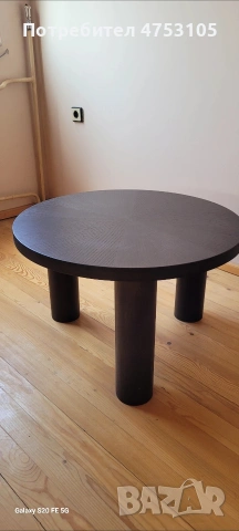 нова кръгла маса за кафе от масивно дърво