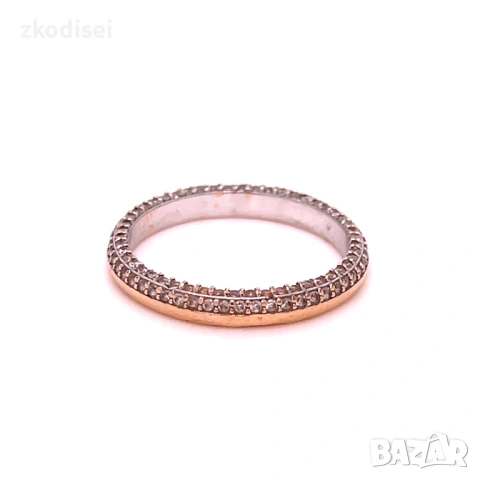 Златен дамски пръстен 2,64гр. размер:53 14кр. проба:585 модел:35348-5, снимка 2 - Пръстени - 53256448