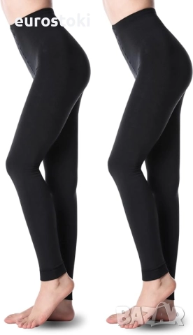 WAKUNA 2 чифта дамски зимни чорапогащи с подплата от полар - 100D непрозрачни и топли