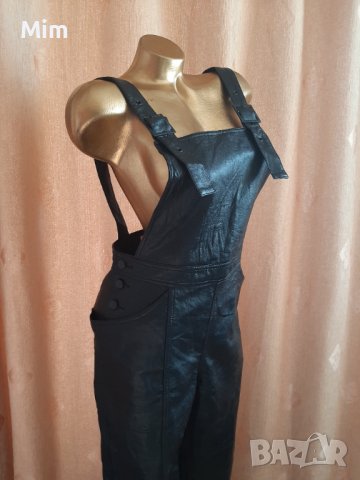 Н&М 40 Черен кожен гащеризон , снимка 9 - Гащеризони - 39702942