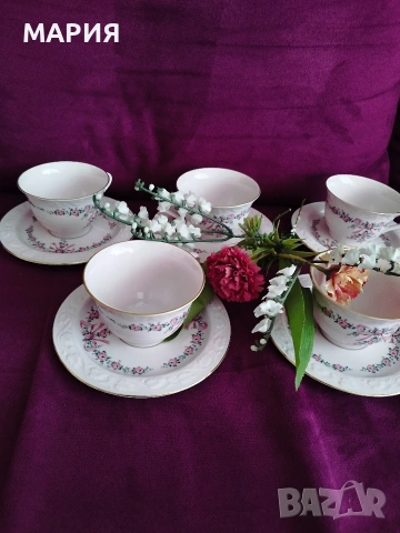 Немски комплект чаши за кафе/чай Scherzer Bavaria, снимка 12 - Сервизи - 53694661