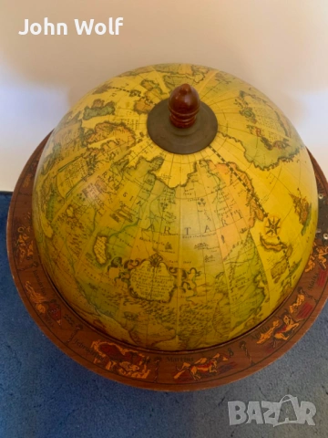 Винтидж бар-глобус / мини бар за алкохол – 100 см, снимка 13 - Други - 53837634