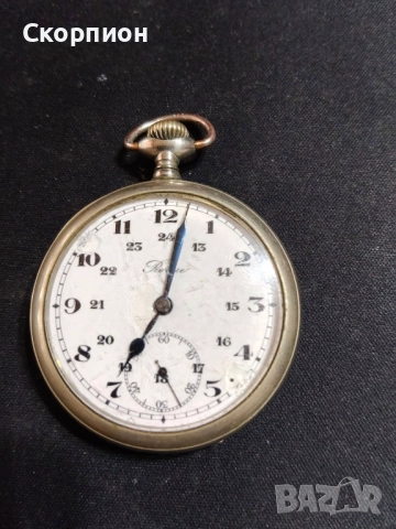 Швейцарски джобен часовник с посребрени капаци - REVUE - 17 РУБИНА, снимка 9 - Джобни - 47157361