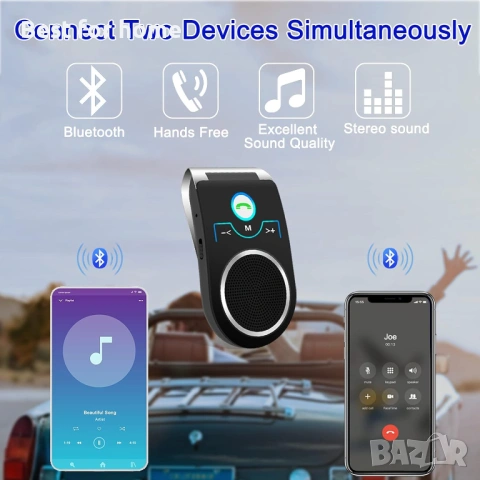 Aigital Нови T825 Bluetooth високоговорители за кола, снимка 3 - Bluetooth тонколони - 53047506