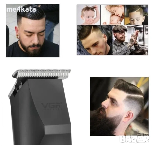 Тример за Подстригване VGR V-229 – Безжичен, С Неръждаеми Остриета и USB Зареждане, снимка 6 - Друга електроника - 52733573