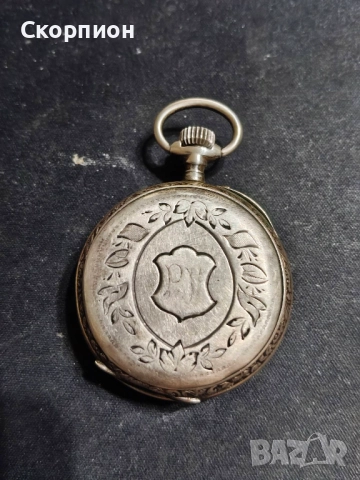Швейцарски СРЕБЪРЕН джобен часовник 1901г.  - 10 РУБИНА -  ПРОМОЦИЯ, снимка 15 - Джобни - 48366714