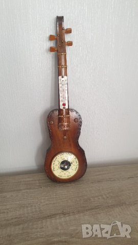Стар немски барометър,термометър като цигулка, снимка 1 - Антикварни и старинни предмети - 41904779