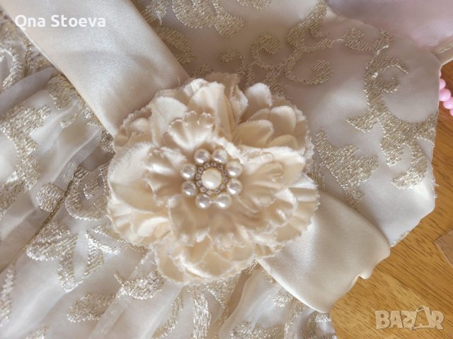 Детска рокля - Златисто ламе, снимка 3 - Детски рокли и поли - 42482361