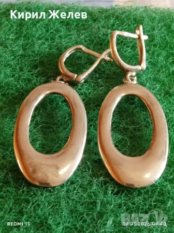 Висящи сребърни обеци подходящ аксесоар за ежедневието 52918, снимка 5 - Обеци - 53777357