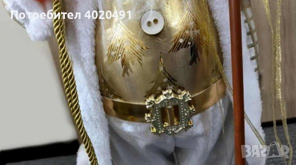 Златният Дядо Коледа , снимка 3 - Декорация за дома - 52411262