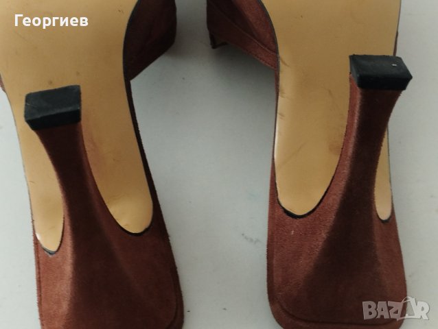 Дамски обувки естествен велур производство Испания , снимка 3 - Дамски обувки на ток - 44390019