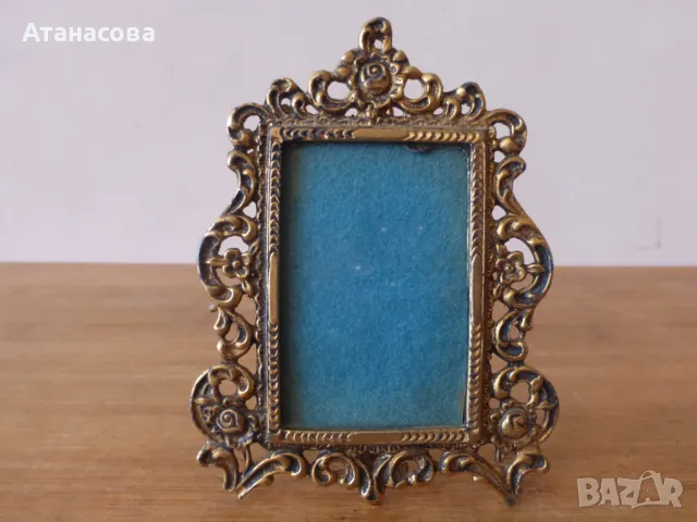 Бронзова рамка за снимка Барок, снимка 2 - Антикварни и старинни предмети - 49943313