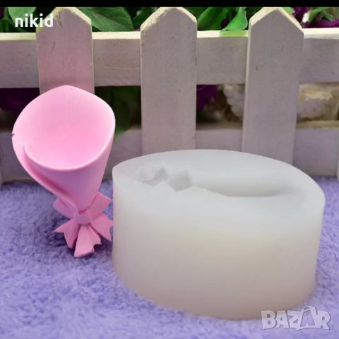 3D молд за направа на букет пакет за цветя форма калъп за фондан тесто украса торта, снимка 5 - Форми - 21461730