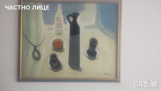 К-на платно масло Иван Гецов 1965г р-р100/80см в рамка